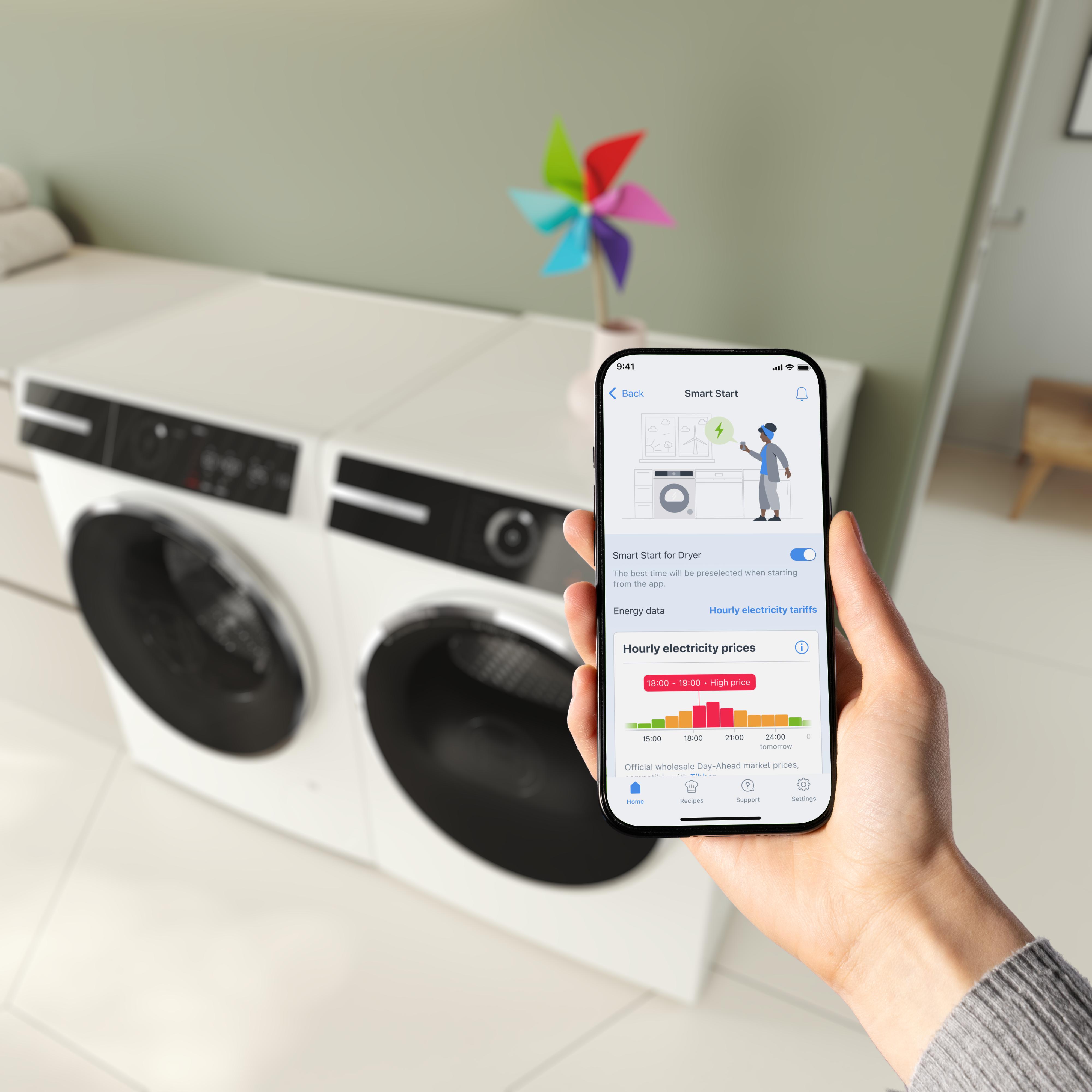 Smart Start: Tối ưu hóa mức tiêu thụ năng lượng với tính năng tự động chọn thời gian khởi động.