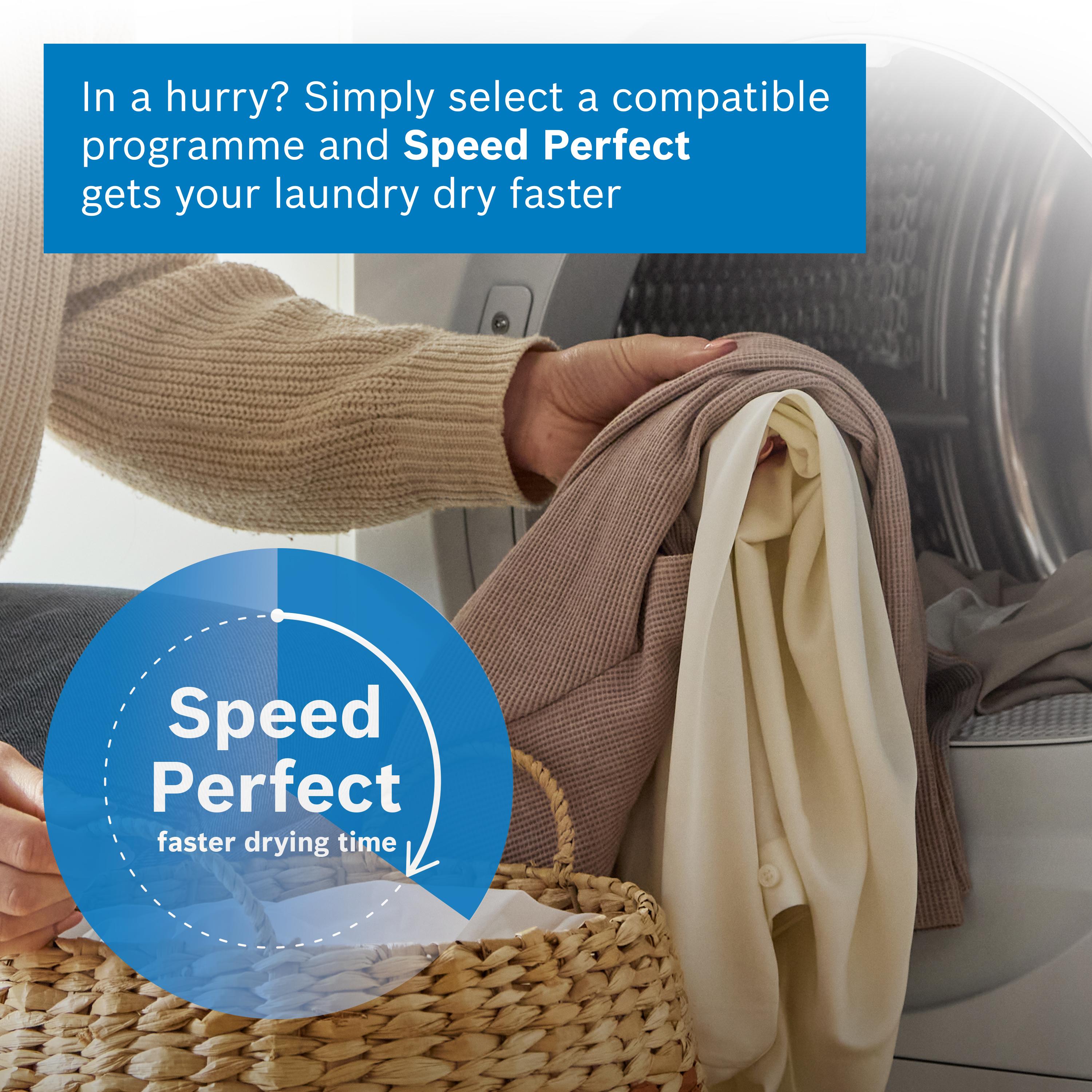 Speed ​​Perfect: Sấy quần áo khô hoàn hảo với thời gian nhanh hơn đáng kể