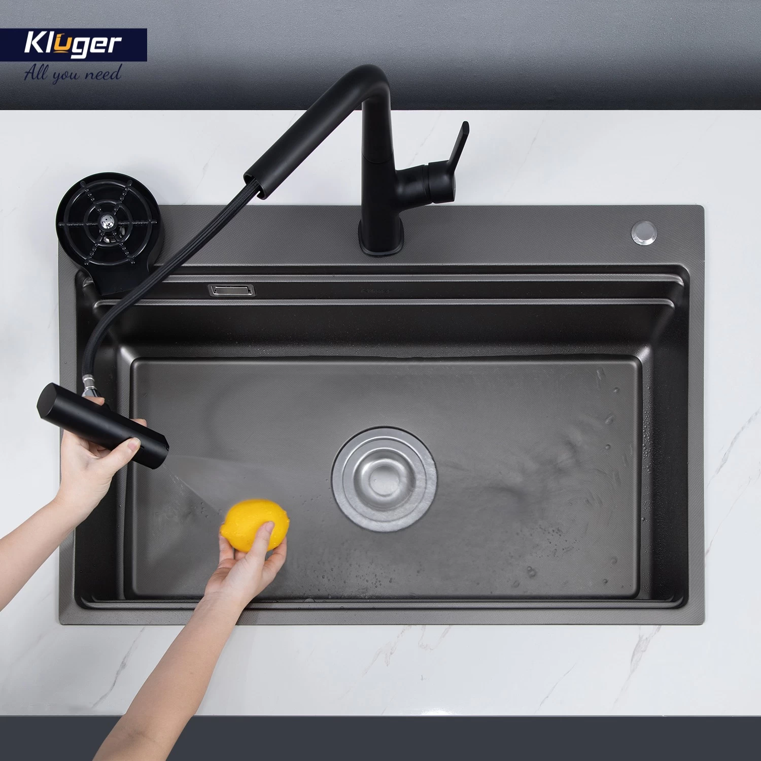 Chậu rửa bát Kluger KWF8161FB-S76 Plus