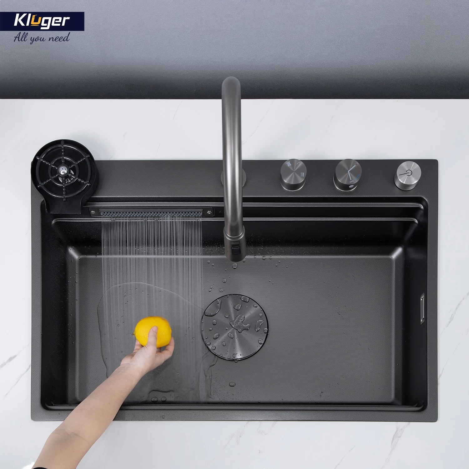 Chậu rửa Kluger KWF8161FB-S76W Plus