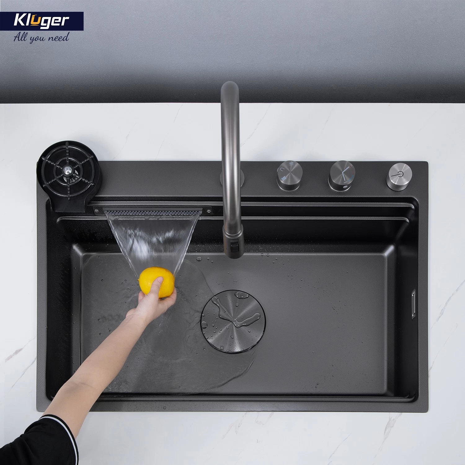 Chậu rửa Kluger KWF8161FB-S76W Plus