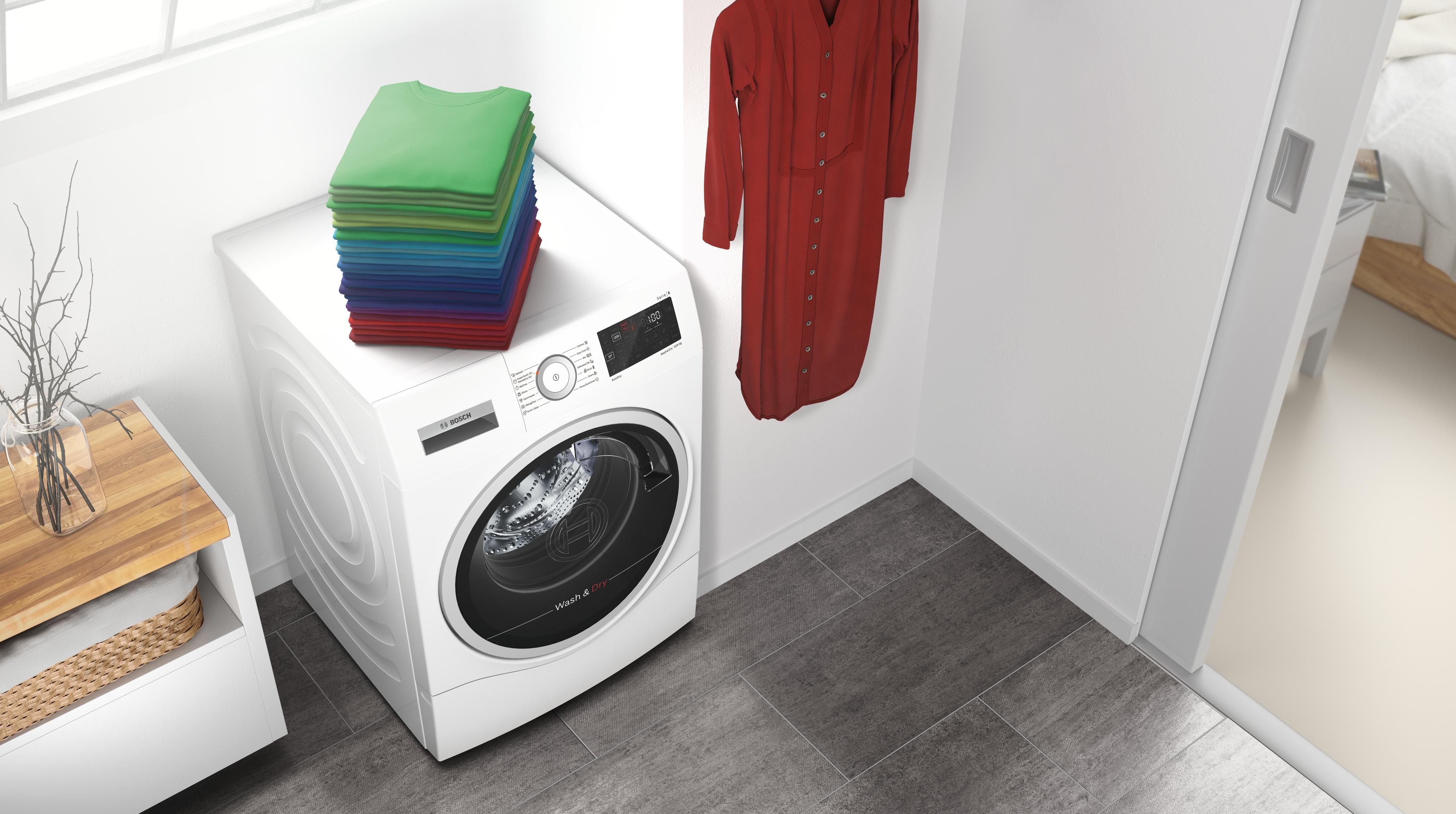 Wash & Dry: Sấy khô hoàn toàn giống khi giặt lên đến 5 kg, tất cả trong một lần.
