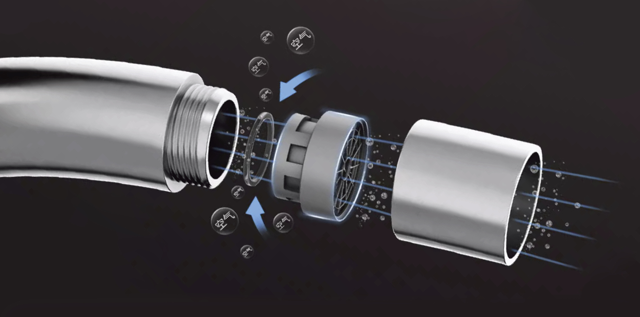 Khi nước chảy qua vòi rửa bát AirPower, không khí được hút vào và kết hợp với nước, tạo ra một hiệu ứng dòng nước bọt bọt và mịn màng (không bị bắn nước tung tóe khi sử dụng). Khi nước chảy qua vòi rửa bát AirPower, không khí được hút vào và kết hợp với nước, tạo ra một hiệu ứng dòng nước bọt bọt và mịn màng (không bị bắn nước tung tóe khi sử dụng).