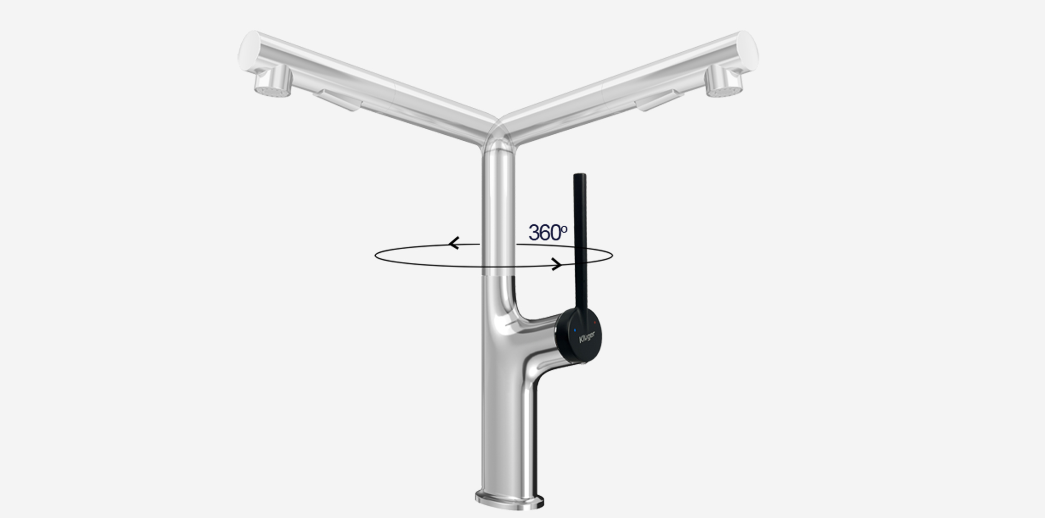 Vòi rửa Kluger KLF0001C thiết kế cao và khả năng xoay 360 độ, tạo ra sự tương thích hoàn hảo với mọi đồ dùng Vòi rửa Kluger KLF0001C thiết kế cao và khả năng xoay 360 độ, tạo ra sự tương thích hoàn hảo với mọi đồ dùng