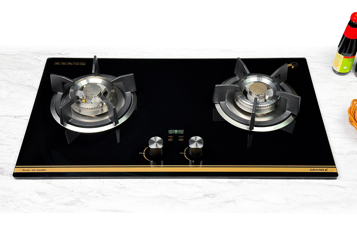 Bếp gas âm kính 2 lò nấu cao cấp | GrandX GX GS299D Bếp gas âm kính 2 lò nấu cao cấp | GrandX GX GS299D