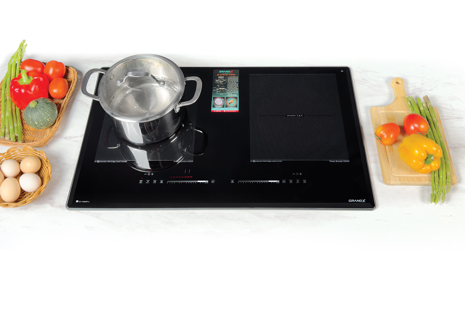 Bếp từ GrandX GX IH868Pro | GX IH868XPro là một trong những bếp từ đôi ĐẦU TIÊN trên thị trường Việt Nam tích hợp công nghệ Half Bridge Smart INVERTER trên 2 vùng nấu với chế độ nấu Keep Warm Bếp từ GrandX GX IH868Pro | GX IH868XPro là một trong những bếp từ đôi ĐẦU TIÊN trên thị trường Việt Nam tích hợp công nghệ Half Bridge Smart INVERTER trên 2 vùng nấu với chế độ nấu Keep Warm