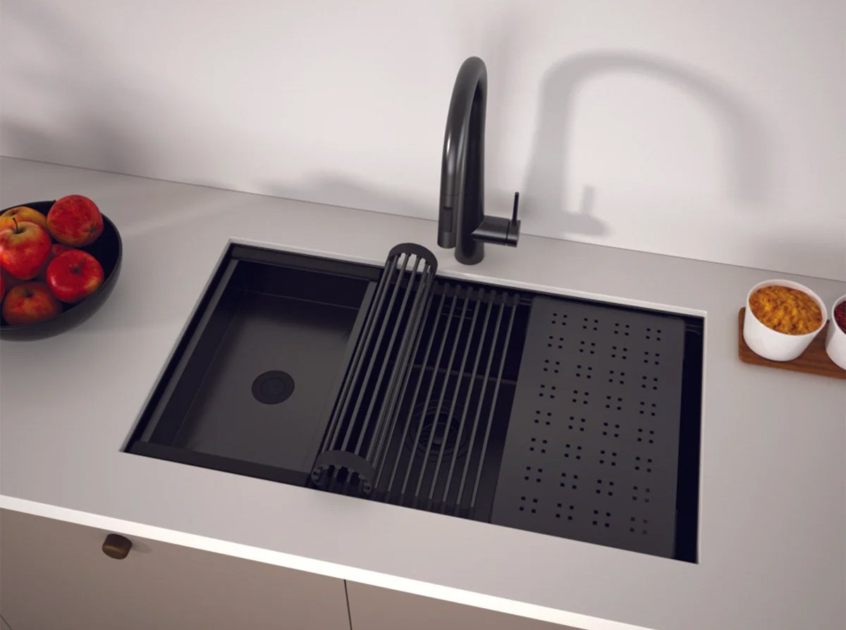 Chậu rửa nhà bếp 1 hố | Inox 304 phủ Nano PVD màu Titan (Gun Metal) | Hafele WS R10 HS25-SSN1S-7644 | 567.24.486 | 760 x 440 (mm) Chậu rửa nhà bếp 1 hố | Inox 304 phủ Nano PVD màu Titan (Gun Metal) | Hafele WS R10 HS25-SSN1S-7644 | 567.24.486 | 760 x 440 (mm)