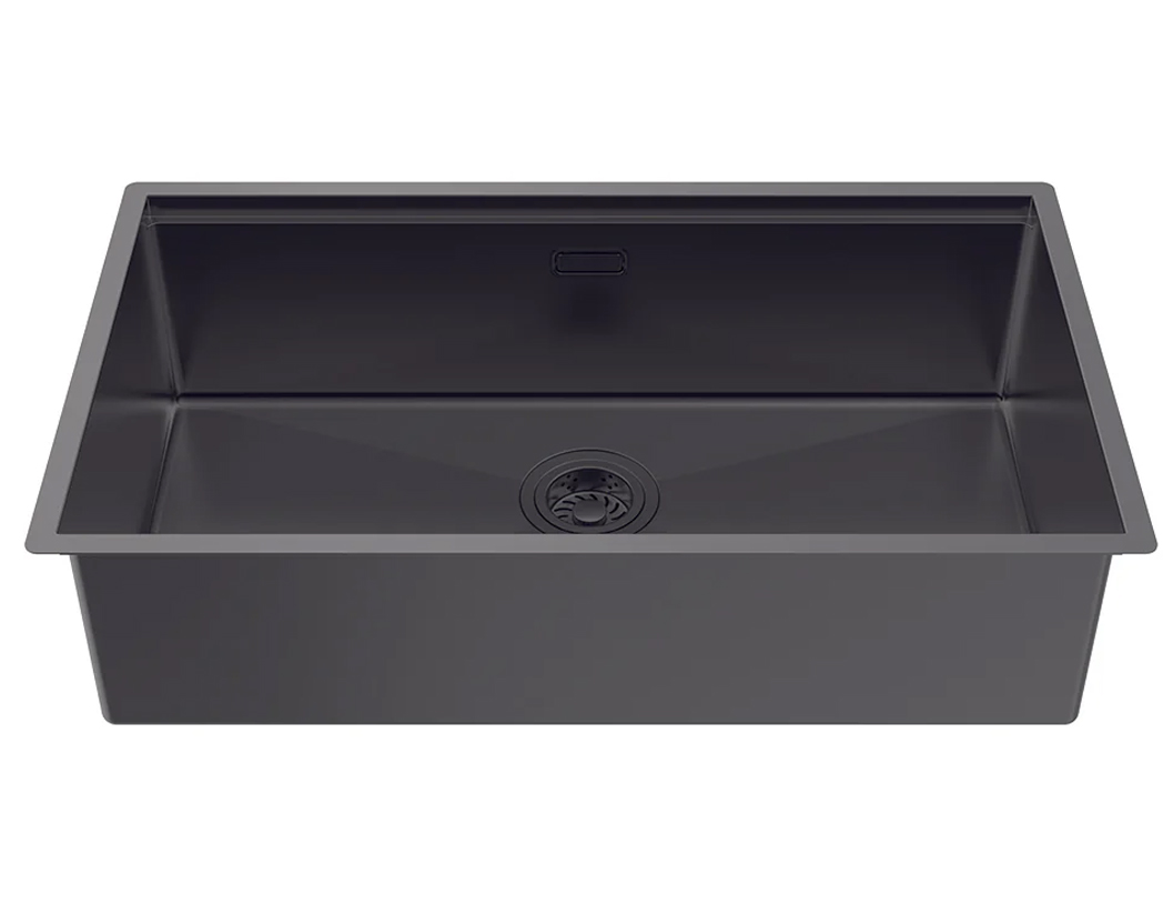 Chậu rửa 1 hố Inox 304 phủ Nano PVD màu Đen (Matt Black) Hafele WS R10 HS25-SSN1S-7644 | 567.24.487