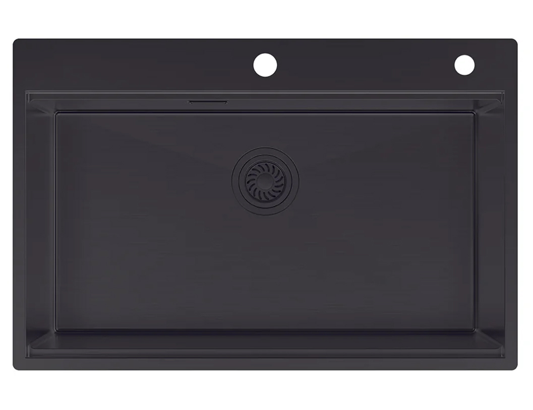 Chậu rửa nhà bếp 1 hố | Inox 304 phủ Nano PVD màu Đen (Matt Black) | Hafele WS R10 HS25-SSN1S-7650 | 567.24.485 | 760 x 500 (mm) Chậu rửa nhà bếp 1 hố | Inox 304 phủ Nano PVD màu Đen (Matt Black) | Hafele WS R10 HS25-SSN1S-7650 | 567.24.485 | 760 x 500 (mm)