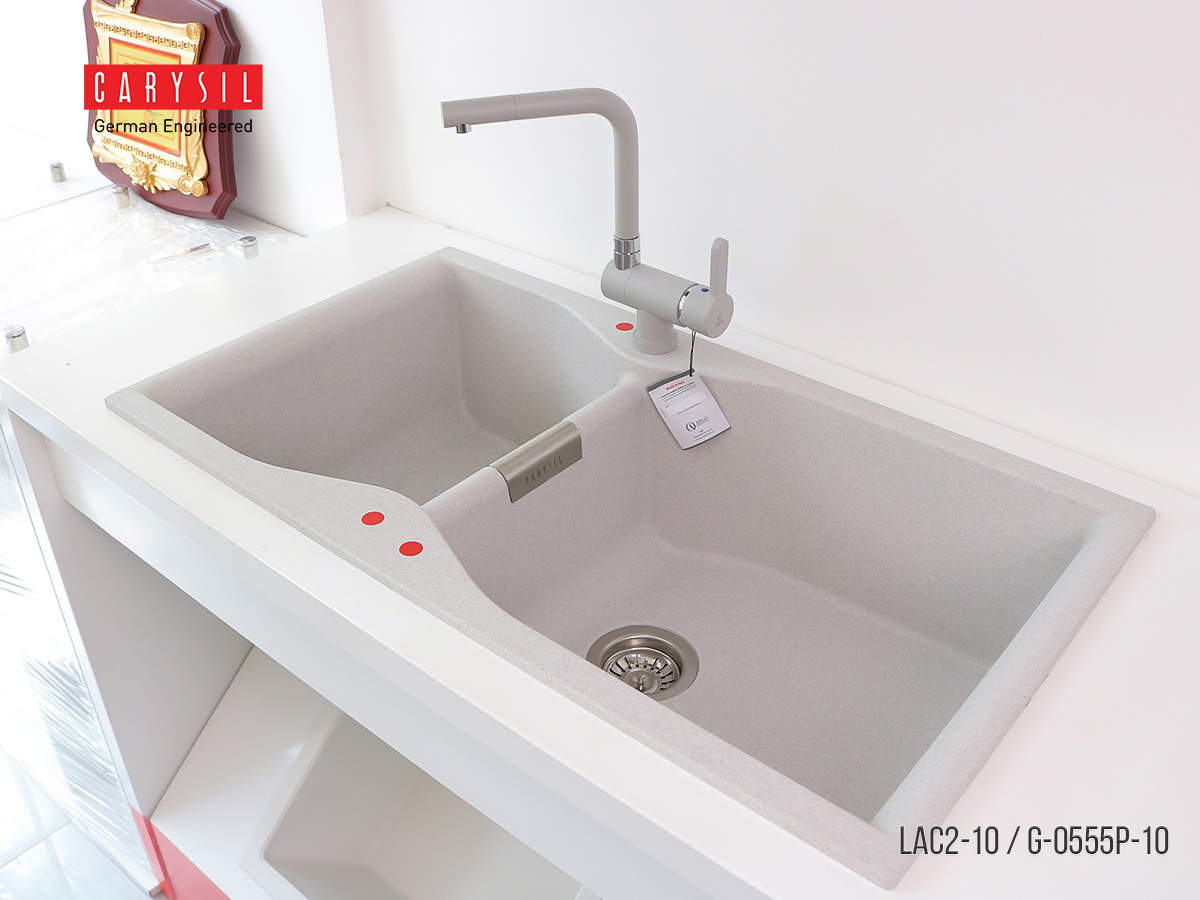 Hình ảnh thực tế chậu rửa Carysil LAC-10 Hình ảnh thực tế chậu rửa Carysil LAC-10