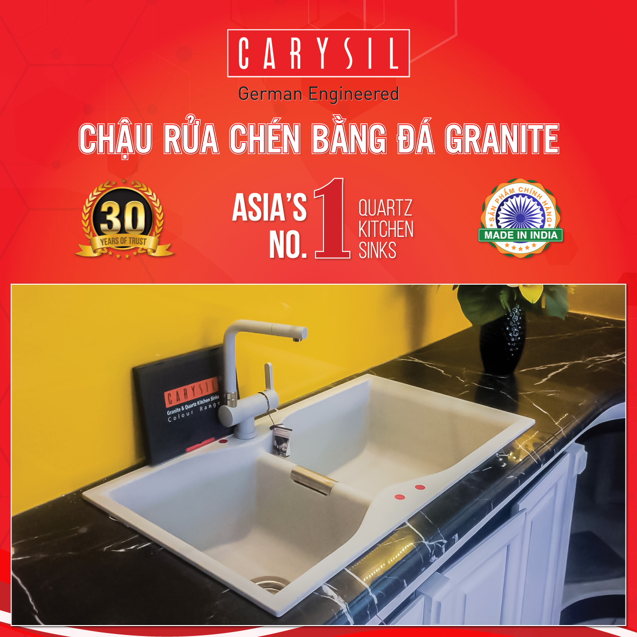 Chậu rửa Carysil LAC2-10 Chậu rửa Carysil LAC2-10