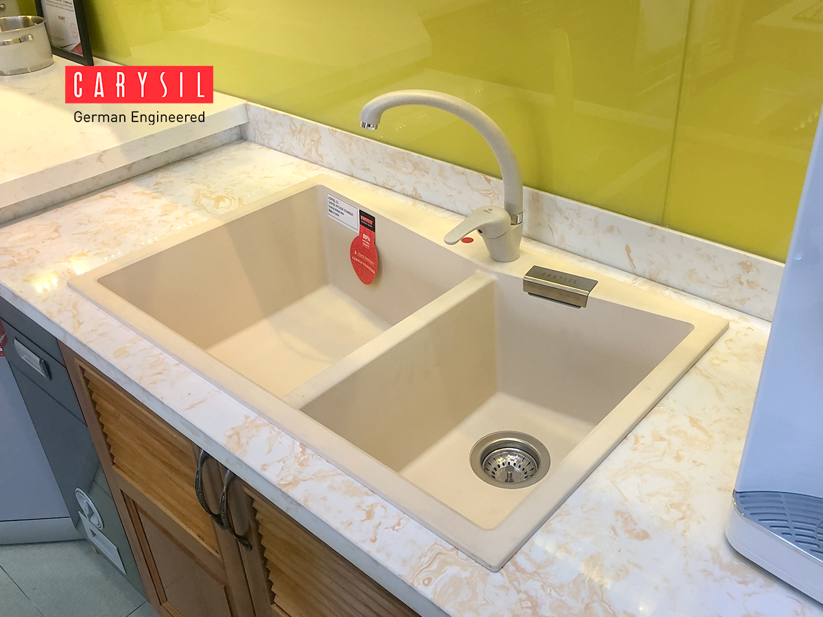 Chậu rửa Carysil LMC5-18 - Hình ảnh thực tế chậu rửa Carysil LMC5-18 Chậu rửa Carysil LMC5-18 - Hình ảnh thực tế chậu rửa Carysil LMC5-18