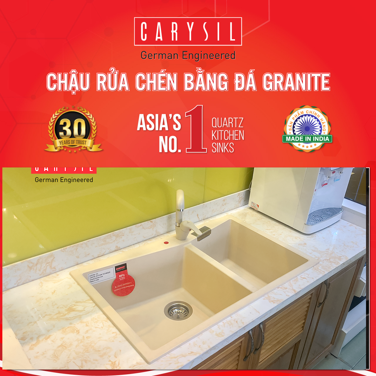 Chậu rửa Carysil LMC5-18 Chậu rửa Carysil LMC5-18
