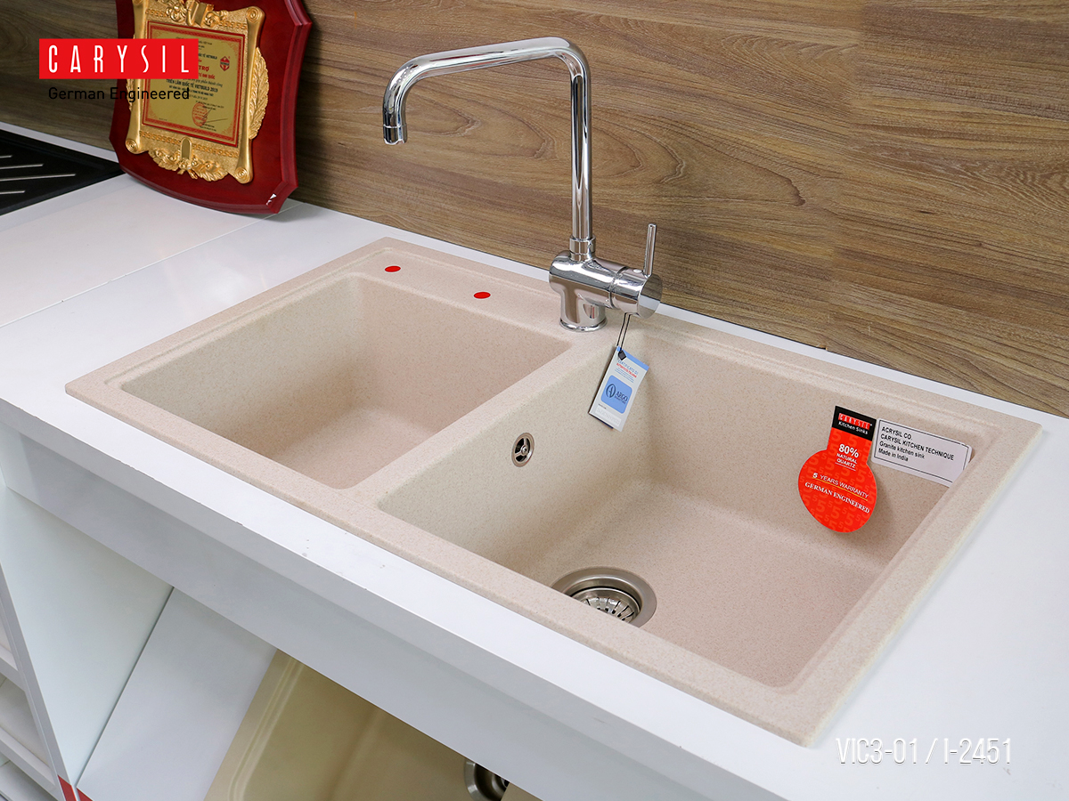 Hình ảnh thực tế chậu rửa Carysil VIC3-01 Hình ảnh thực tế chậu rửa Carysil VIC3-01