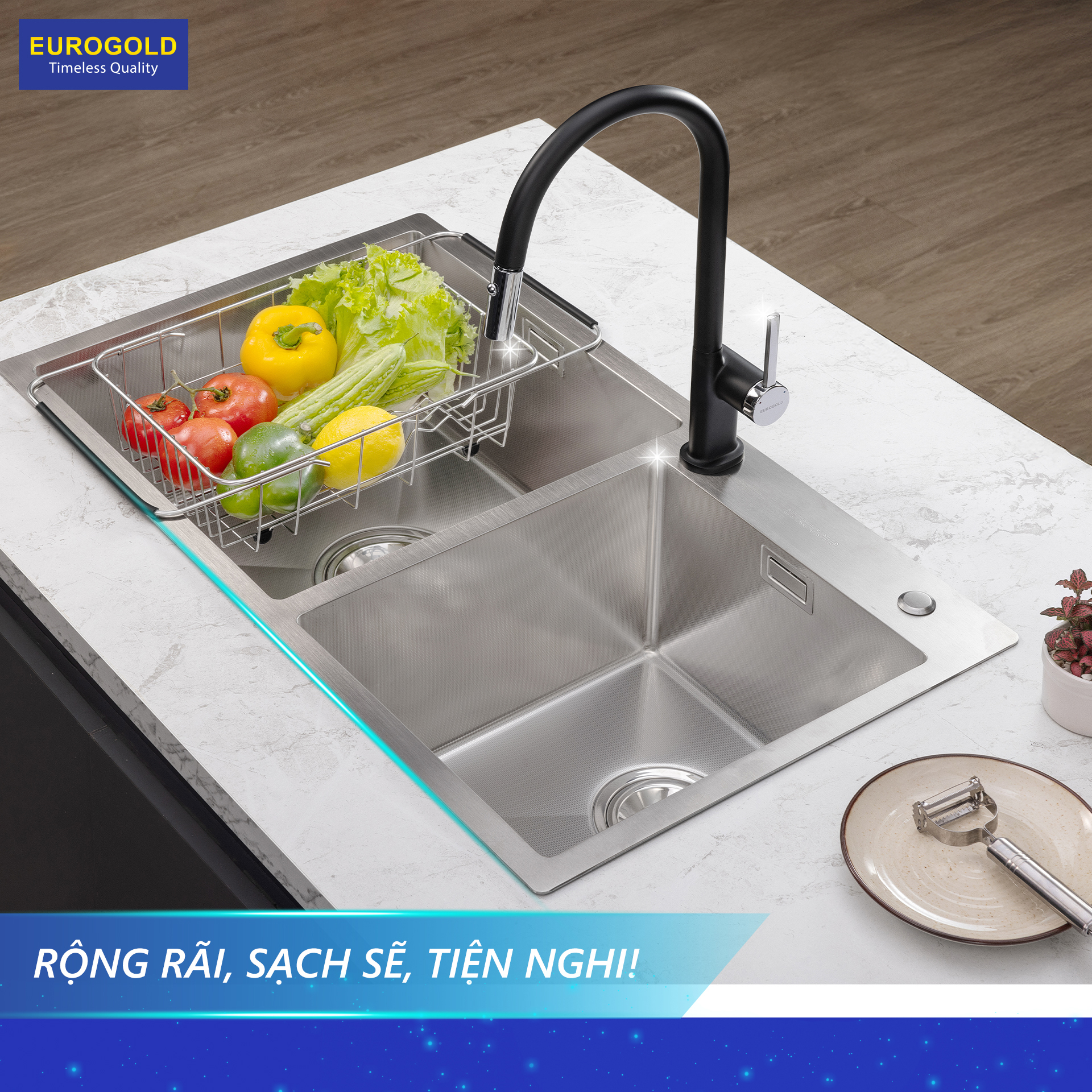 Cho phép bạn phân chia công việc rửa và xả nước một cách hiệu quả, kiểm soát lượng nước được sử dụng một cách linh hoạt hơn. Cho phép bạn phân chia công việc rửa và xả nước một cách hiệu quả, kiểm soát lượng nước được sử dụng một cách linh hoạt hơn.