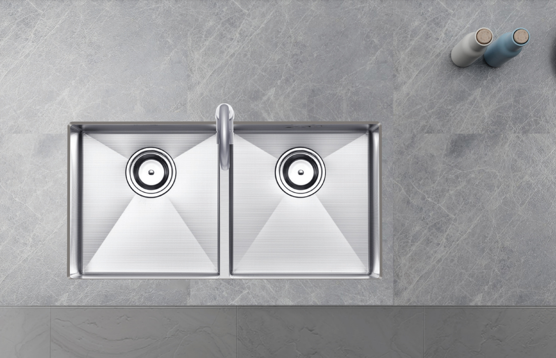 Chậu rửa 2 hố cân cao cấp lắp âm thế hệ mới | Eurogold EUC28746EB | 87 x 46cm Chậu rửa 2 hố cân cao cấp lắp âm thế hệ mới | Eurogold EUC28746EB | 87 x 46cm