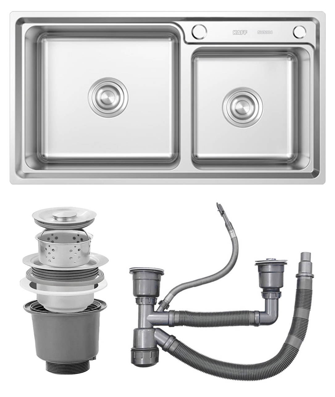 Chậu rửa Kaff KF-M8245GHR - Trọn bộ sản phẩm bao gồm Chậu rửa Kaff KF-M8245GHR - Trọn bộ sản phẩm bao gồm