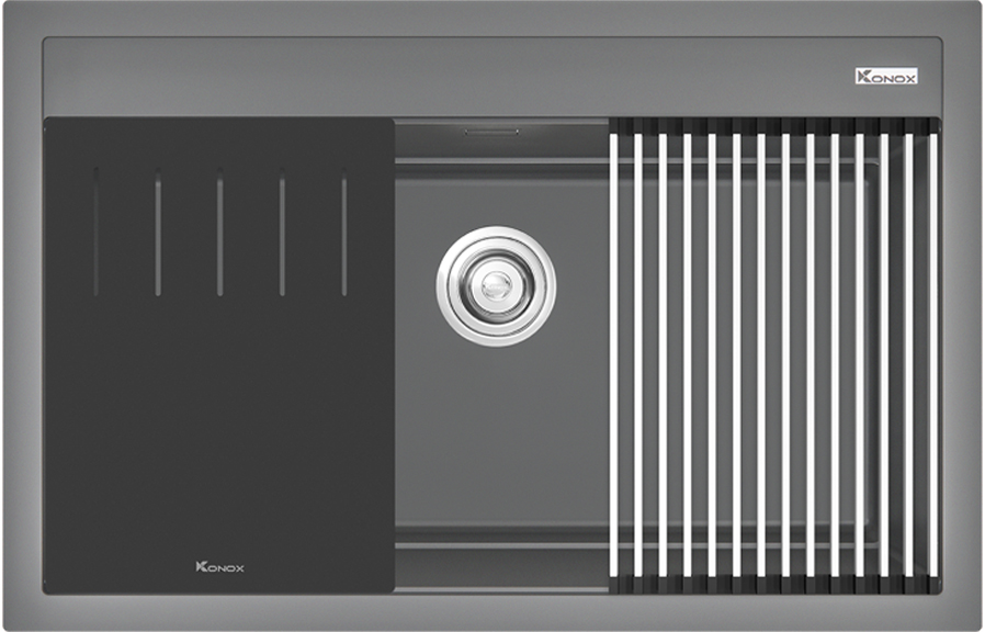 Chậu rửa Konox Terra 790S Grey Chậu rửa Konox Terra 790S Grey