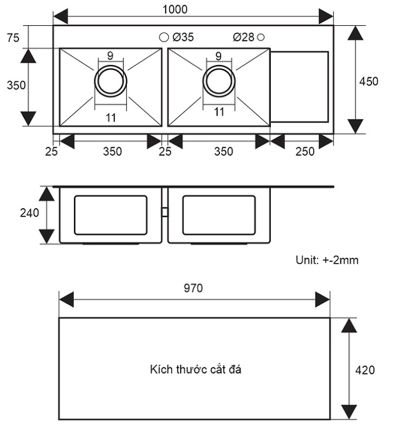 Chậu rửa Roslerer RL04-10045HR