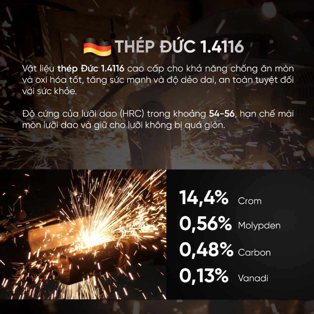 Bộ dao làm bếp cao cấp 7 món | Konox Gouter | Thép Đức 1.4116 Bộ dao làm bếp cao cấp 7 món | Konox Gouter | Thép Đức 1.4116