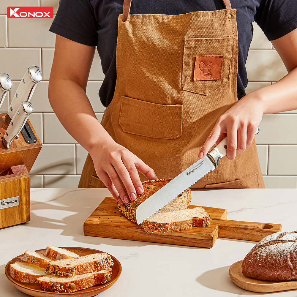 Bread Knife | Dao Bánh Mì: Lưỡi dao 8 inch, dày 2.2mm. Răng cưa, chuyên cắt bánh mì, bánh kem, trái cây. Bread Knife | Dao Bánh Mì: Lưỡi dao 8 inch, dày 2.2mm. Răng cưa, chuyên cắt bánh mì, bánh kem, trái cây.