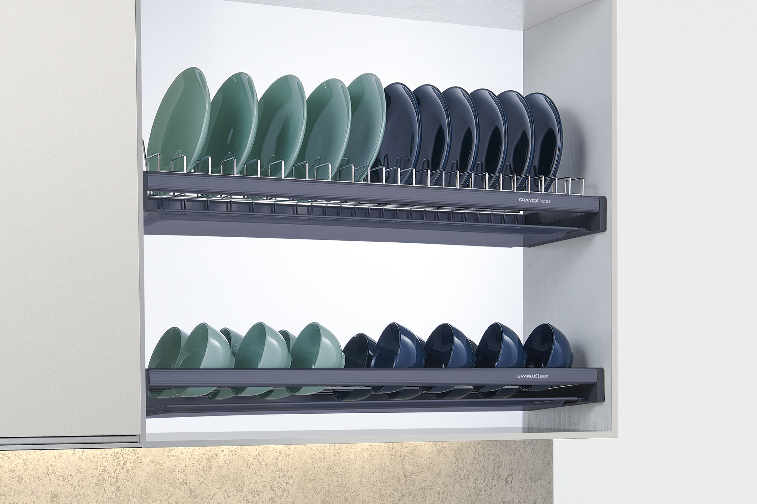 Giá bát đĩa cố định 2 tầng Inox 304 khung nhôm 900mm XF.90S là phụ kiện tủ bếp được nhập khẩu chính hãng từ thương hiệu nổi tiếng GrandX. Giá bát đĩa cố định 2 tầng Inox 304 khung nhôm 900mm XF.90S là phụ kiện tủ bếp được nhập khẩu chính hãng từ thương hiệu nổi tiếng GrandX.