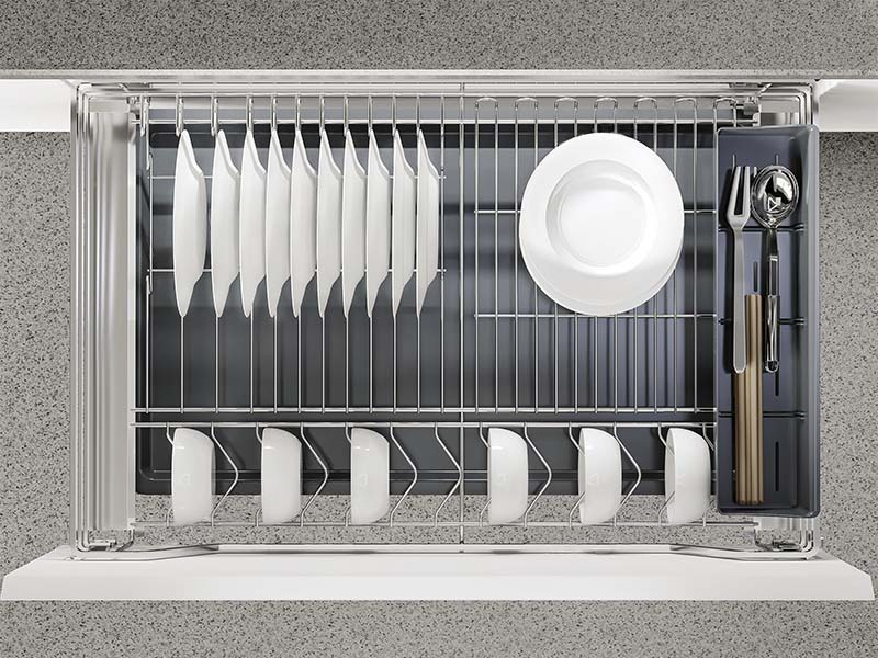 Giá xoong nồi bát đĩa đa năng Inox 304 nan dẹt 750mm Eurogold EP75 | EPD7275 | EPD7275VX có hệ thống ray giảm chấn chuyển động nhẹ nhàng, êm ái Giá xoong nồi bát đĩa đa năng Inox 304 nan dẹt 750mm Eurogold EP75 | EPD7275 | EPD7275VX có hệ thống ray giảm chấn chuyển động nhẹ nhàng, êm ái