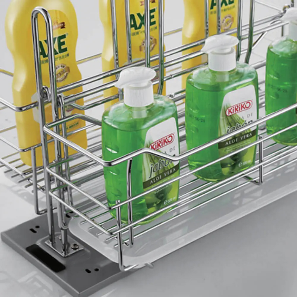 Giá đựng chai lọ tẩy rửa Eurogold EPSL300 được thiết kế phù hợp việc lắp đặt trong các khoang tủ giới hạn. Giá đựng chai lọ tẩy rửa Eurogold EPSL300 được thiết kế phù hợp việc lắp đặt trong các khoang tủ giới hạn.