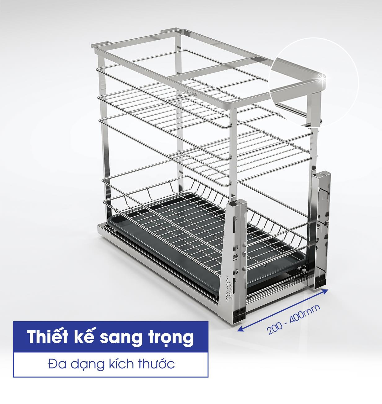 Giá gia vị đa năng Full Inox 304 nan dẹt 400mm Eurogold EP2240 | EPD4640 | EPD4640VX có thiết kế đa năng tích hợp để được chai lọ, gia vị vào cùng một sản phẩm. Giá gia vị đa năng Full Inox 304 nan dẹt 400mm Eurogold EP2240 | EPD4640 | EPD4640VX có thiết kế đa năng tích hợp để được chai lọ, gia vị vào cùng một sản phẩm.