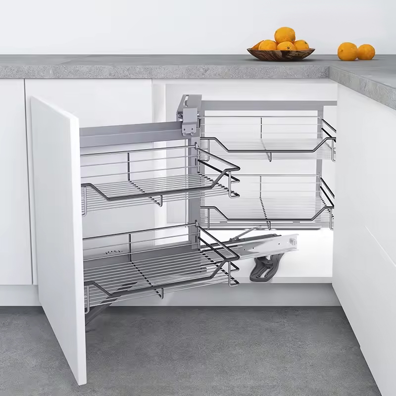 Góc liên hoàn mở trái Inox 304 nan tròn NE555.900PL là phụ kiện tủ bếp được nhập khẩu chính hãng từ thương hiệu nổi tiếng Newera Góc liên hoàn mở trái Inox 304 nan tròn NE555.900PL là phụ kiện tủ bếp được nhập khẩu chính hãng từ thương hiệu nổi tiếng Newera