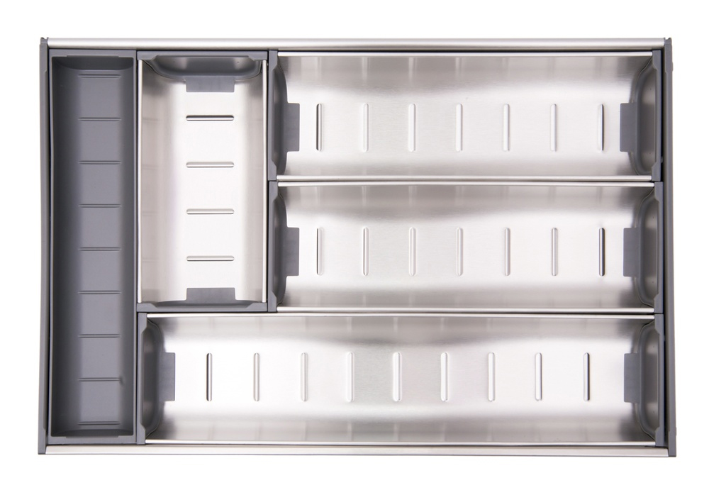 Chất liệu của khay chia Eurogold E0645A làm bằng INOX 304, dễ dàng lau chùi và chống han gỉ Chất liệu của khay chia Eurogold E0645A làm bằng INOX 304, dễ dàng lau chùi và chống han gỉ