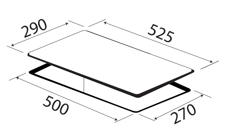 Bếp từ Kaff KF-H33DIS - Kích thước lắp đặt sản phẩm Bếp từ Kaff KF-H33DIS - Kích thước lắp đặt sản phẩm