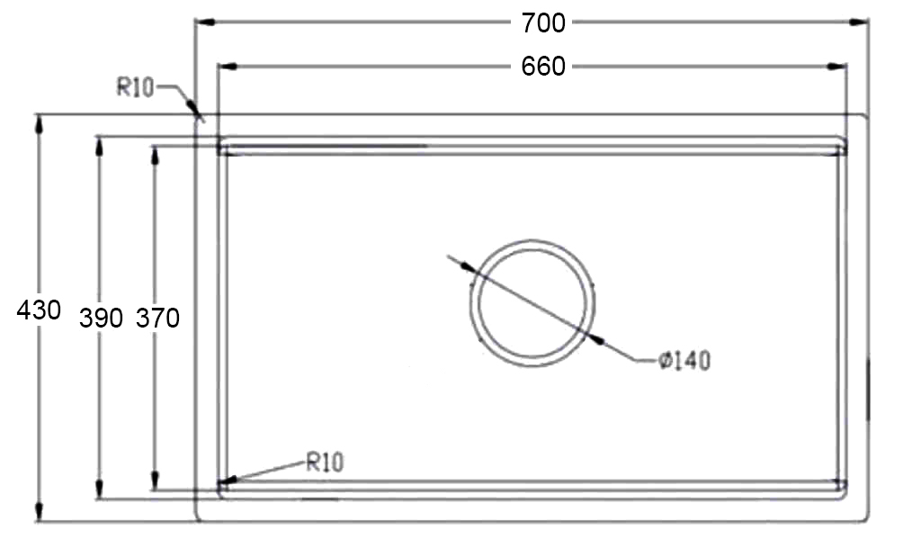 Kích thước sản phẩm | Chậu rửa 1 hố lắp âm chống xước Inox 304 Eurogold EUC17043EB | EUC17043GB Kích thước sản phẩm | Chậu rửa 1 hố lắp âm chống xước Inox 304 Eurogold EUC17043EB | EUC17043GB