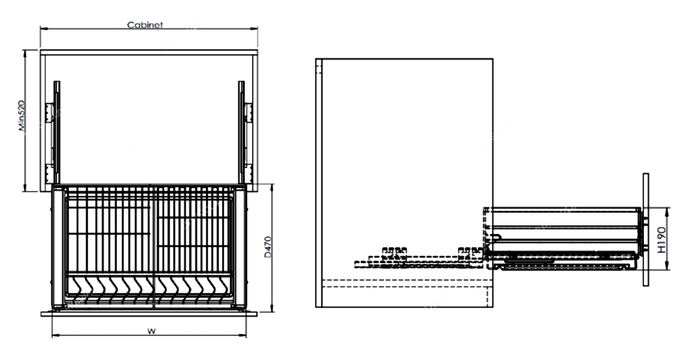 Kích thước lắp đặt sản phẩm | Giá xoong nồi bát đĩa đa năng Inox 304 nan dẹt 750mm Eurogold EP75 | EPD7275 | EPD7275VX Kích thước lắp đặt sản phẩm | Giá xoong nồi bát đĩa đa năng Inox 304 nan dẹt 750mm Eurogold EP75 | EPD7275 | EPD7275VX