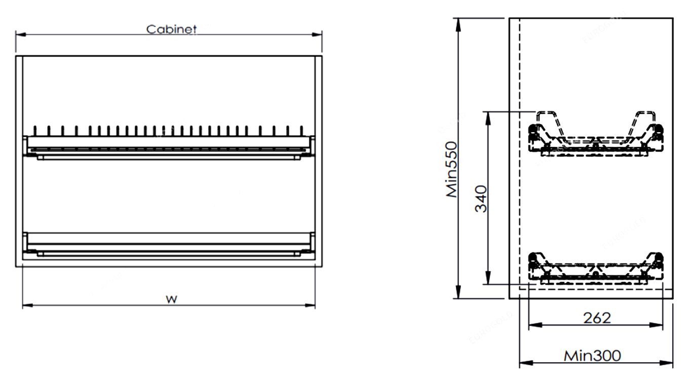 Kích thước lắp đặt | Giá bát đĩa cố định 2 tầng Inox 304 nan tròn 900mm Eurogold EPS900 | EPD8290 | EPD8290VX Kích thước lắp đặt | Giá bát đĩa cố định 2 tầng Inox 304 nan tròn 900mm Eurogold EPS900 | EPD8290 | EPD8290VX