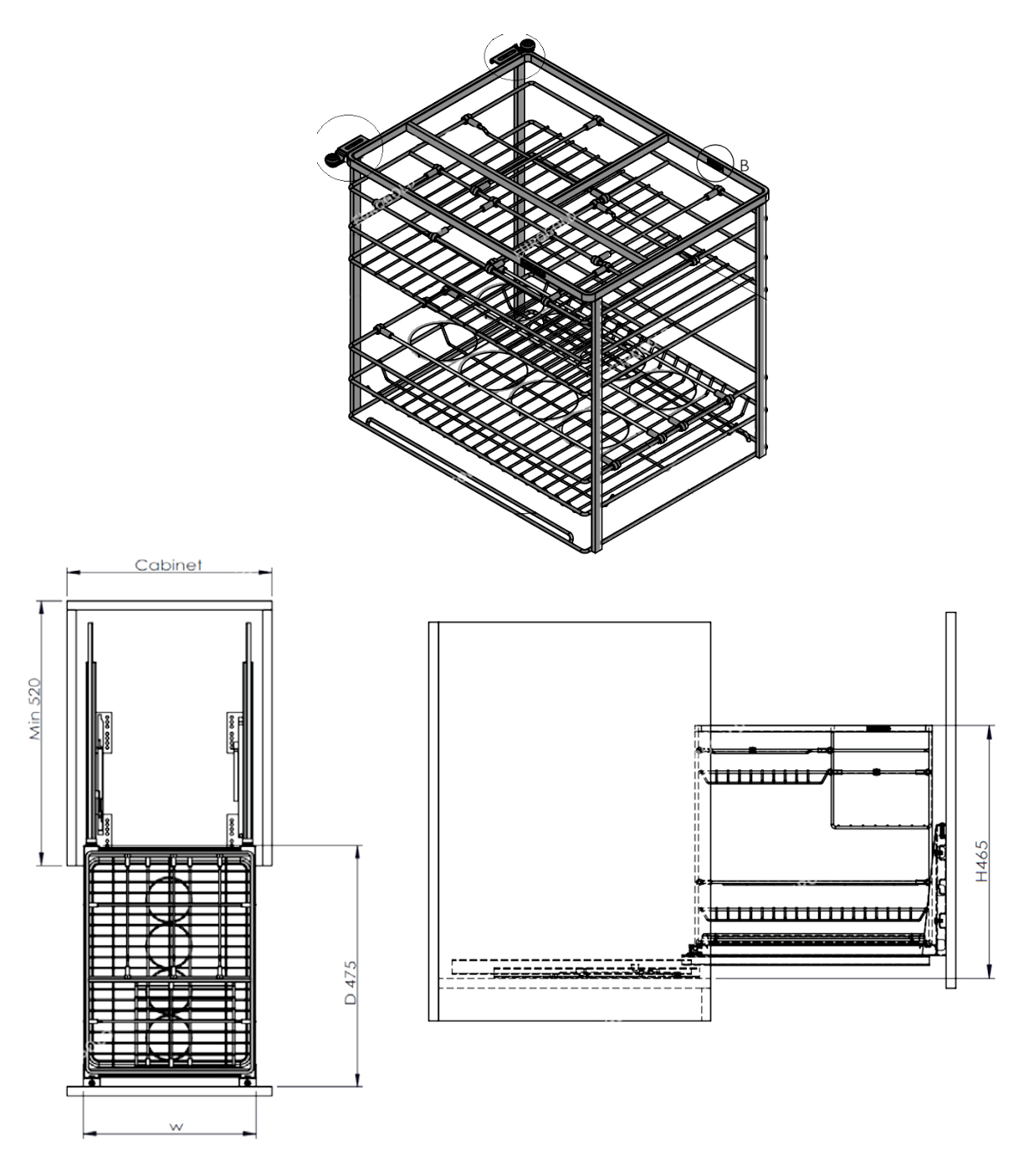 Kích thước lắp đặt | Giá gia vị đa năng Full Inox 304 nan dẹt 400mm Eurogold EP2240 | EPD4640 | EPD4640VX Kích thước lắp đặt | Giá gia vị đa năng Full Inox 304 nan dẹt 400mm Eurogold EP2240 | EPD4640 | EPD4640VX