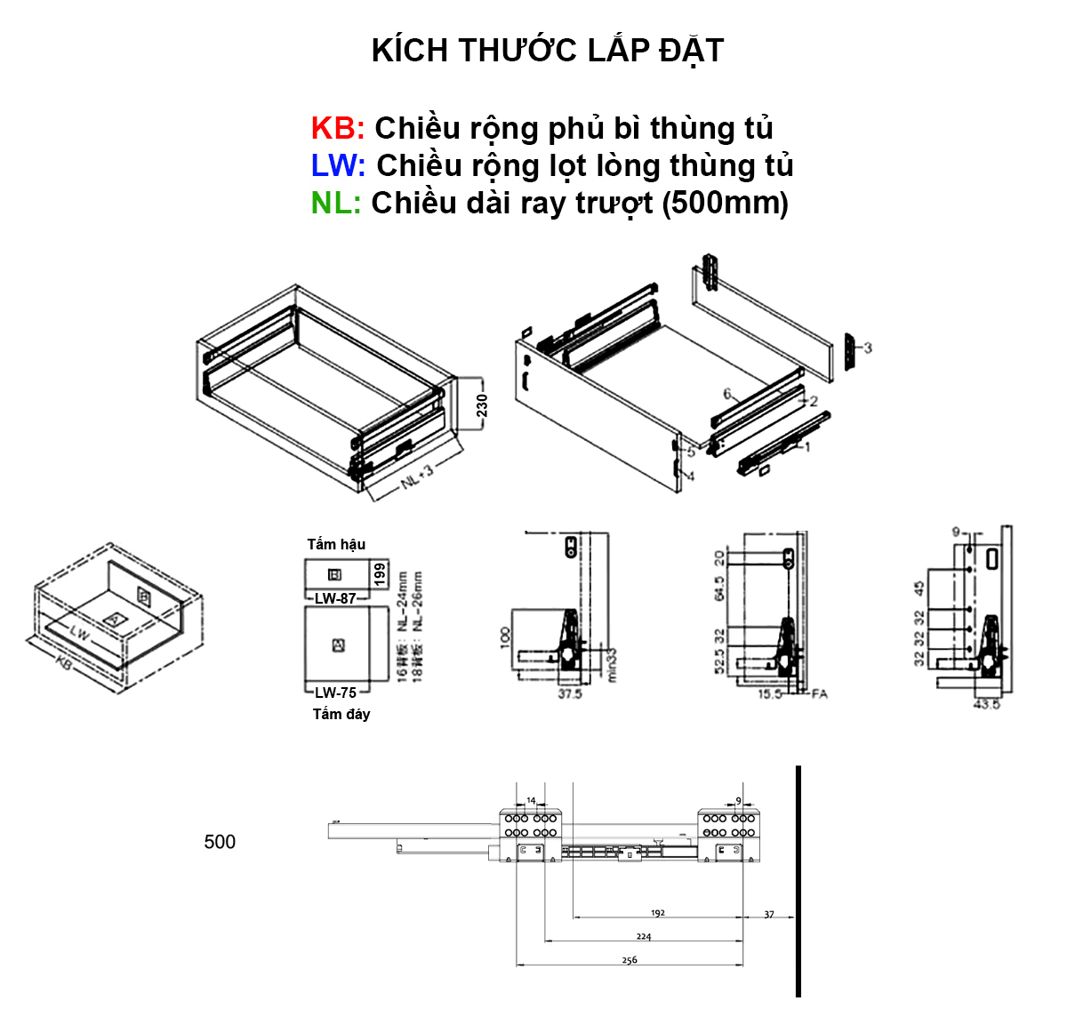 Kích thước lắp đặt | Giá gia vị tủ dưới hợp kim nhôm màu ghi đậm 900mm Eurogold EVM2290 Kích thước lắp đặt | Giá gia vị tủ dưới hợp kim nhôm màu ghi đậm 900mm Eurogold EVM2290