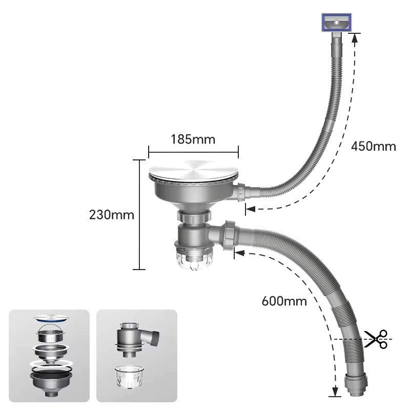 Thiết kế tối ưu với 03 lớp, khả năng lọc triệt để, giữ lại toàn bộ cặn bẩn và thoát hết nước, chống tắc nghẽn