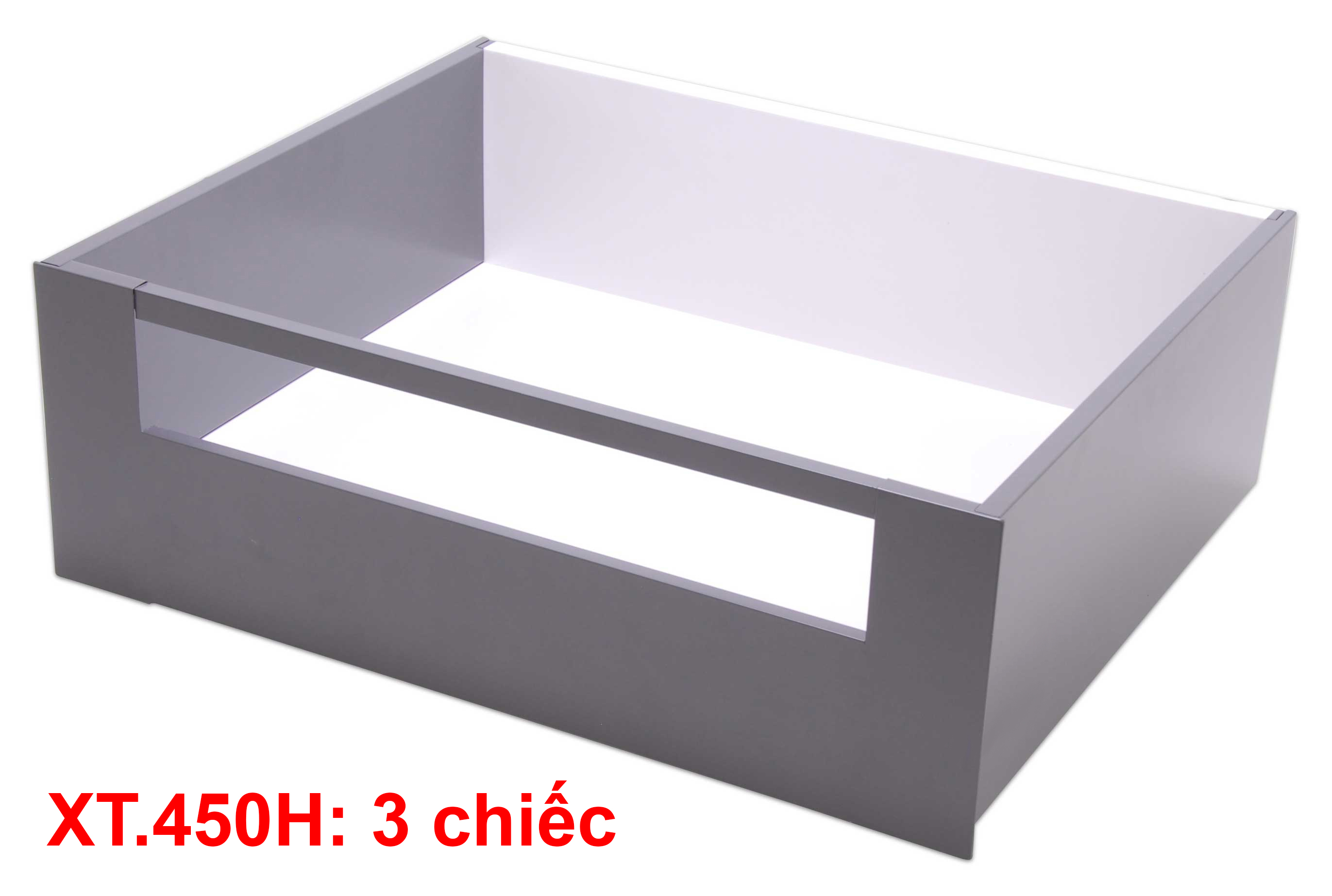 Tủ đồ khô ngăn kéo đa năng độc lập 6 tầng ray hộp màu xám 500mm GrandX XPR.B650