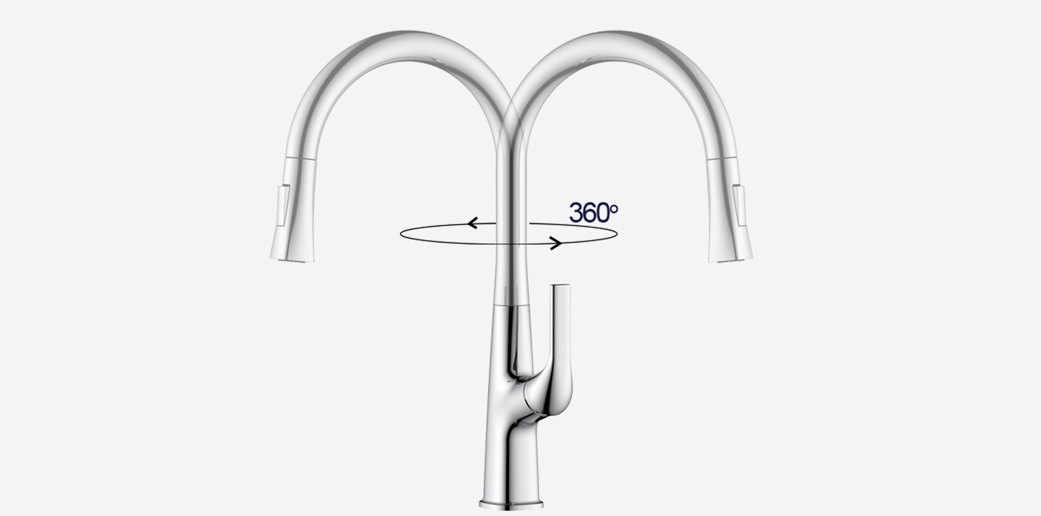 Vòi rửa Kluger KLF0002C thiết kế cao và khả năng xoay 360 độ, tạo ra sự tương thích hoàn hảo với mọi đồ dùng Vòi rửa Kluger KLF0002C thiết kế cao và khả năng xoay 360 độ, tạo ra sự tương thích hoàn hảo với mọi đồ dùng