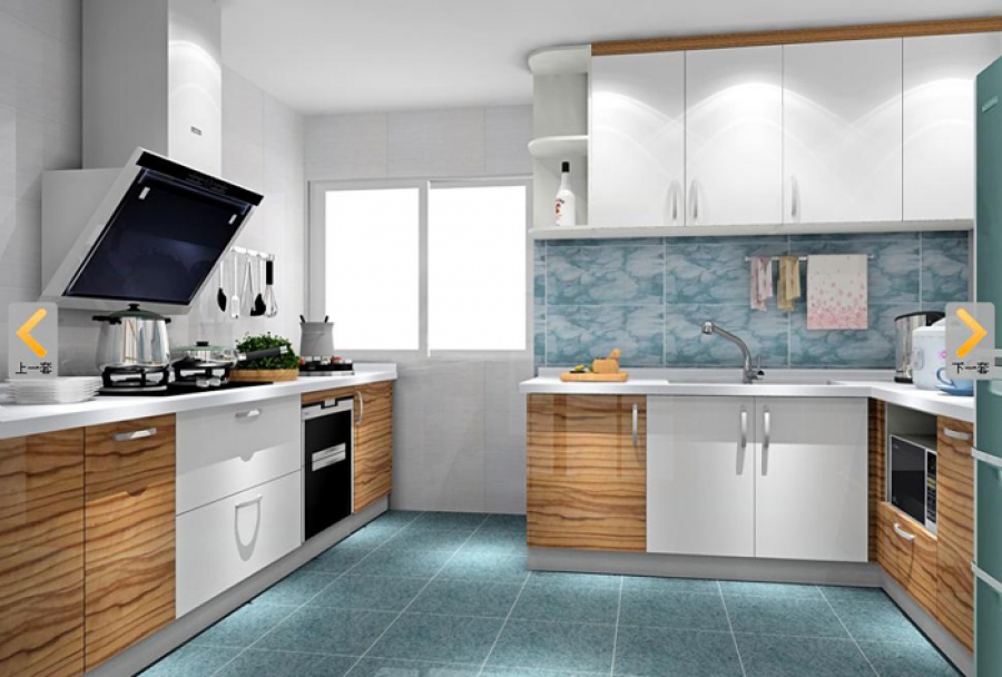 Mẫu tủ bếp có quầy bar đẹp TB-HSN20