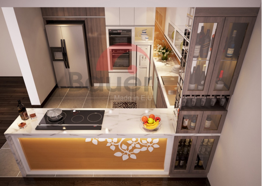 Tủ bếp nhà chị Thanh – Chung cư Lancaster, Hà Nội