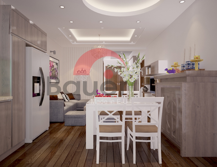 Tủ bếp nhà chị Nhung – Chung cư C14 Bộ Công An