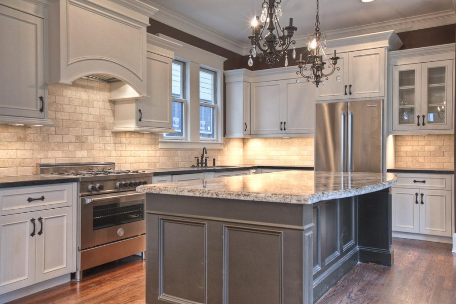 Mẫu tủ bếp gỗ giáng hương đẹp TB-HSN03